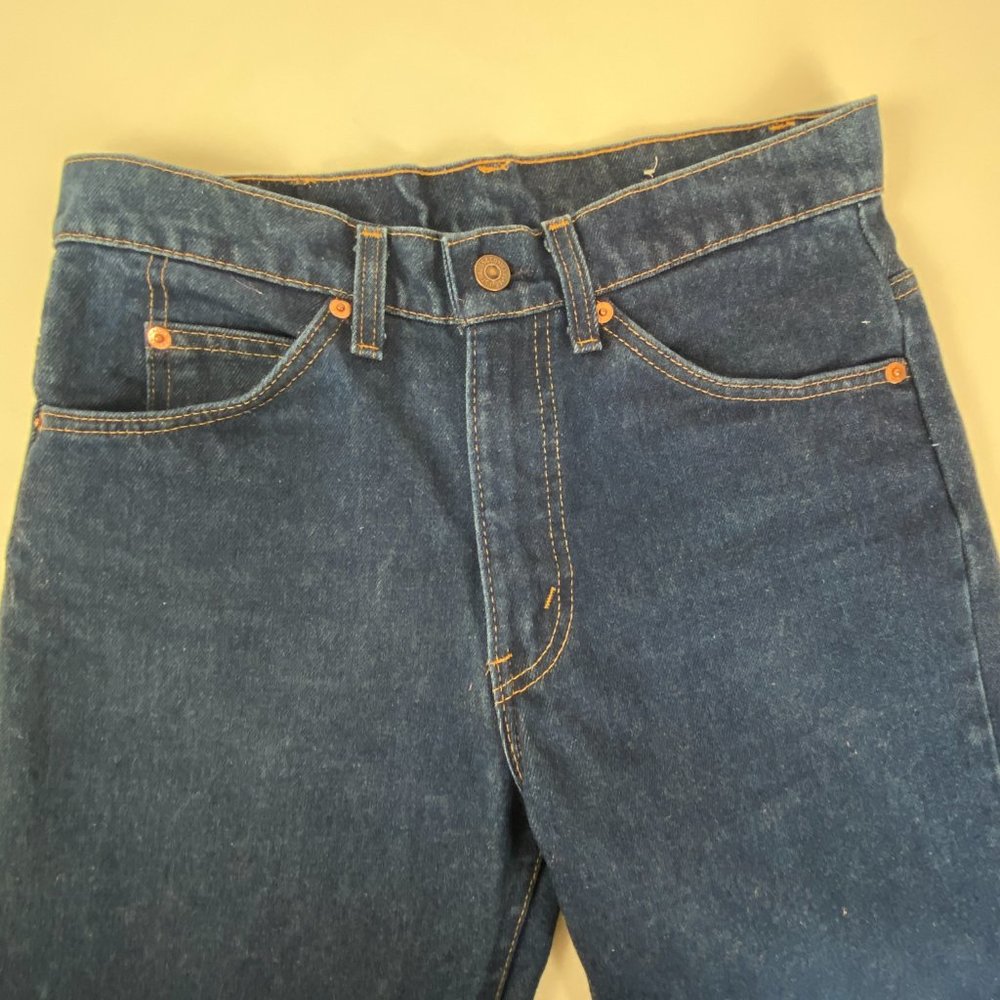 Vintage Levis 517 Jeans 31 x 34 Blue Denim White Tab Made in the USA - Picture 9 of 14